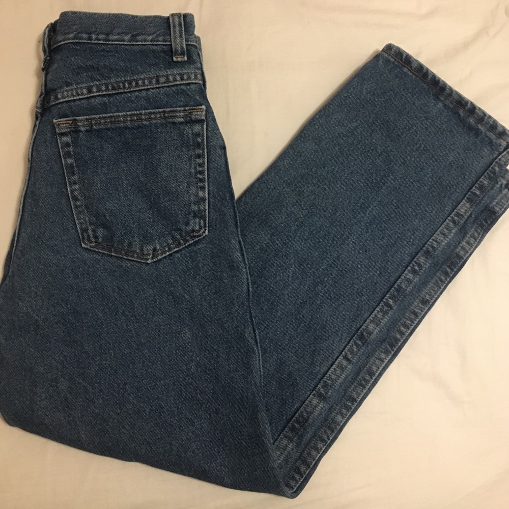 vintage dark wash mom jeans